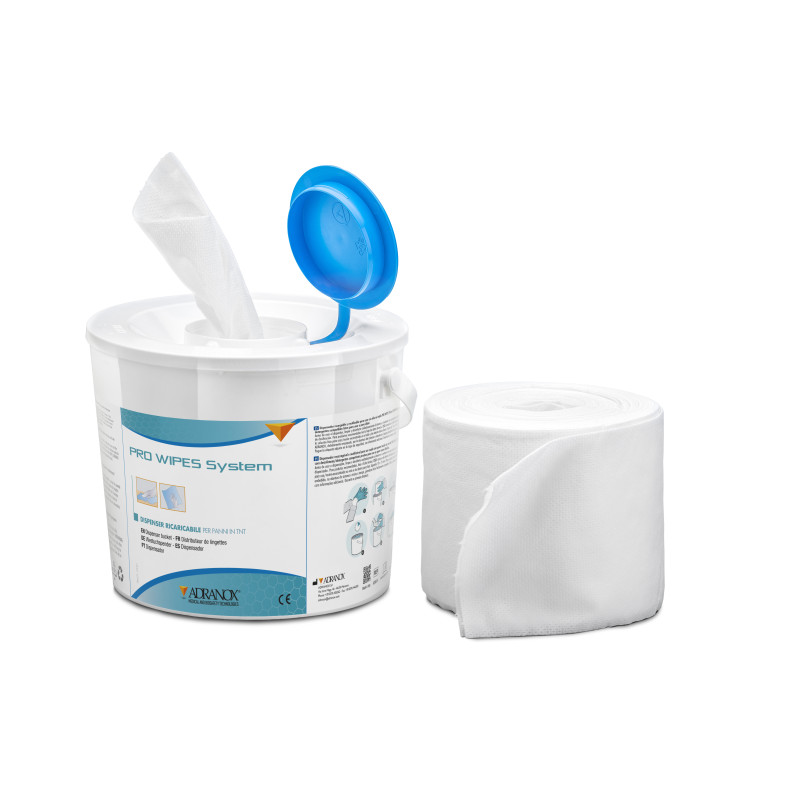 PRO WIPES System  TAPPO BLU - Dispenser + 6 bobine da 90 saliviette