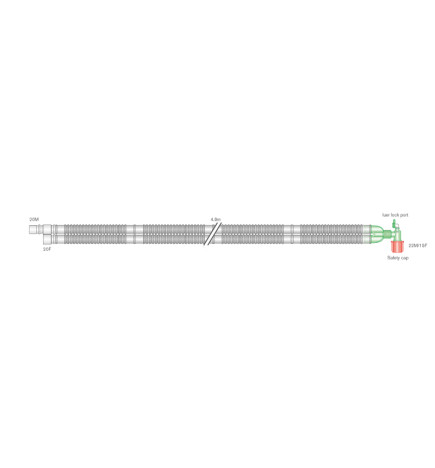 Circuito per ventilazione in anestesia Flextube 2,4mt