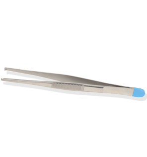 Pinza Medicazione Chirurgica Sterile Monouso Retta 13cm con Dentini - Conf.25 Pezzi