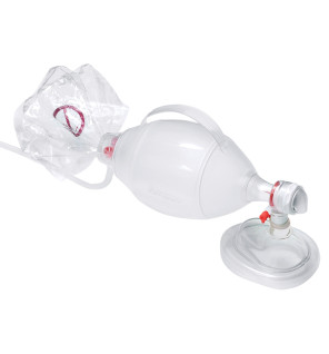 Pallone Ambu Rianimazione Monouso in PVC con Maschera