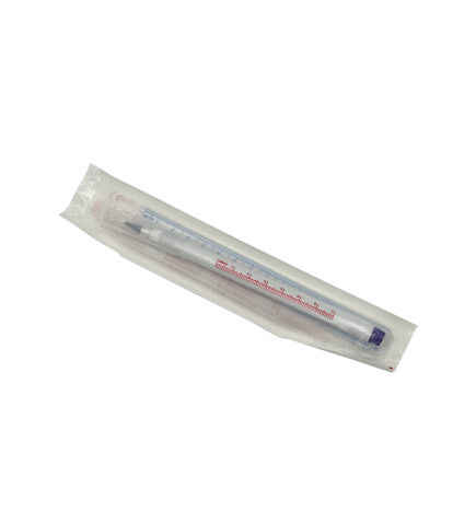 Penna Dermografica blu a punta singola con righello - Conf.100 Pezzi