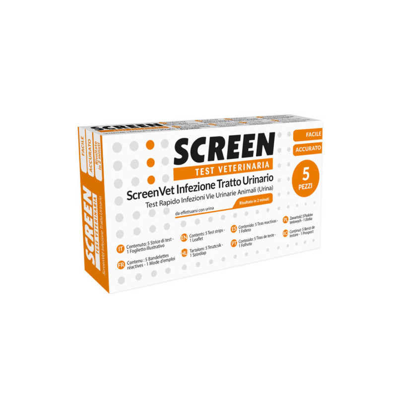 Test Rapido Veterinario per Infezioni del Tratto Urinario - Conf. 5 Pezzi Test Rapido Veterinario per Infezioni del Tratto Urinario - Conf. 5 Pezzi