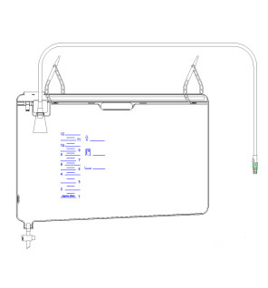 Sacca raccolta urina sterile da 12 litri a circuito chiuso