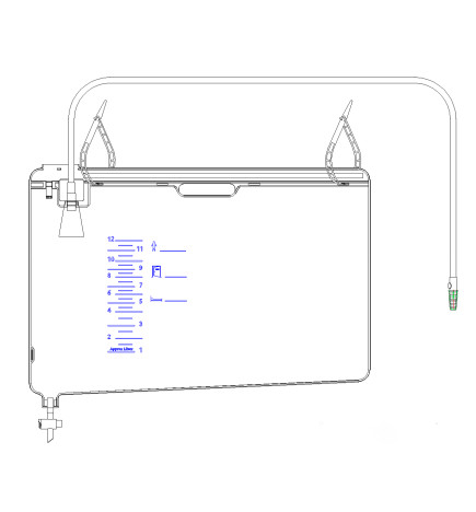 Sacca raccolta urina sterile da 12 litri a circuito chiuso
