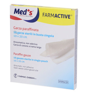 Garza grassa paraffinata in compresse 10x10 cm