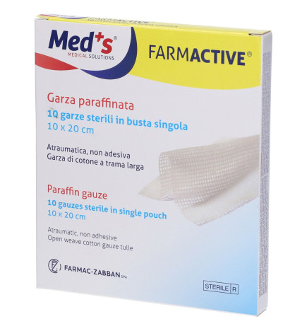 Garza grassa paraffinata in compresse 10x10 cm