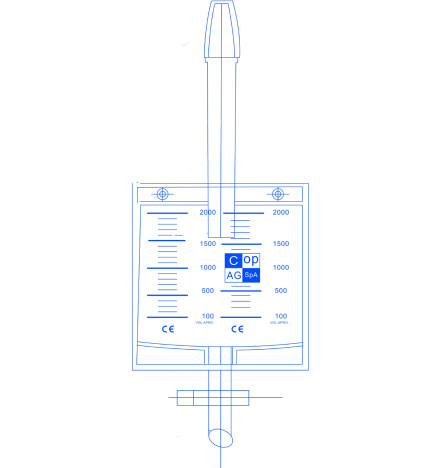 Sacche urina non sterili da 2 litri con valvola e rubinetto