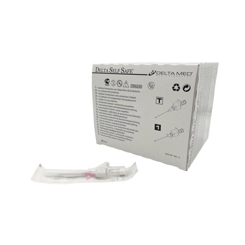 Aghi Cannula di Sicurezza Delta Self Safe con Alette - Conf.50 Pezzi