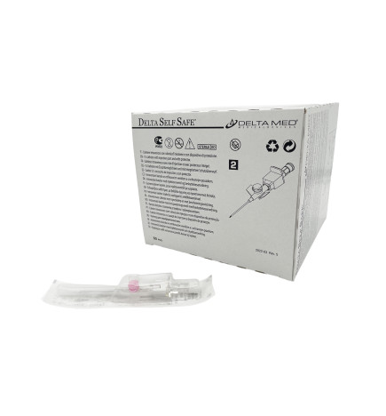 Aghi Cannula di Sicurezza Delta Self Safe con Alette - Conf.50 Pezzi