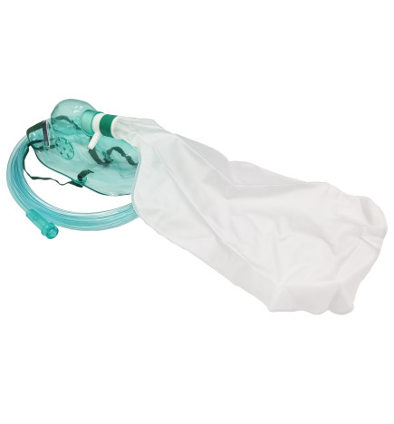 Maschera per ossigenoterapia ad alta concentrazione con reservoir