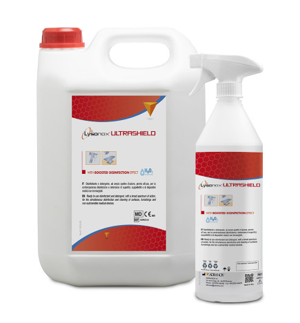 Lysonox Ultrashield, detergente e disinfettante spray