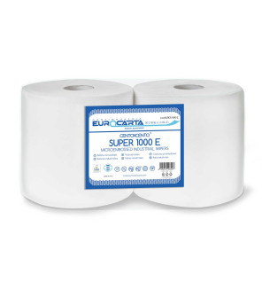 Bobina Di Carta 2 Veli 500 Strappi H 25 Cm Pura Ovatta Di Cellulosa - Conf. 2 Pz