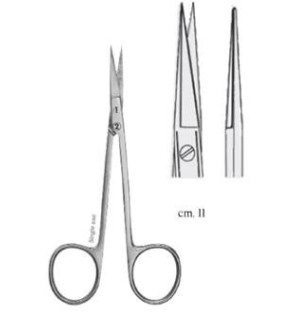 Forbice Iris Retta, Punte Acute 11 Cm - Conf. 30 Pz