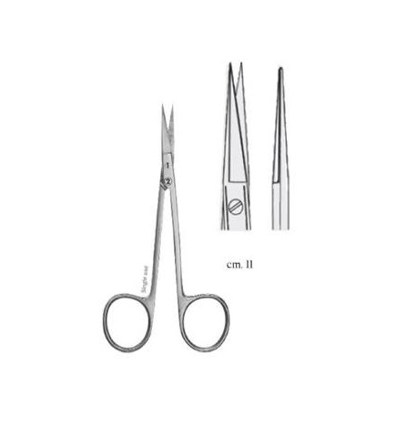 Forbice Iris Retta, Punte Acute 11 Cm - Conf. 30 Pz