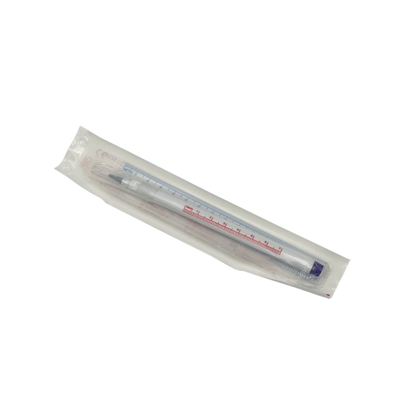 Penna Dermografica blu a punta singola con righello - Conf.100 Pezzi