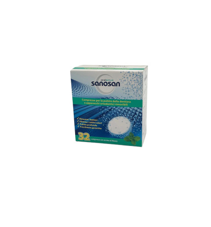 Compresse per la pulizia di dentiere e apparecchi odontoiatrici - Conf. 32 pezzi