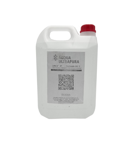 Acqua Bidistillata Ultrapura in tanica da 5lt