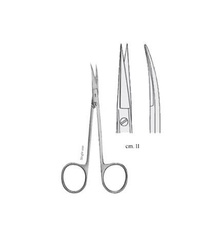 Forbice Iris Curva, Punte Acute 11 Cm - Conf. 30 Pz