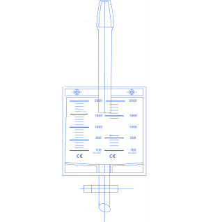Sacche urina non sterili da 2 litri con valvola e rubinetto