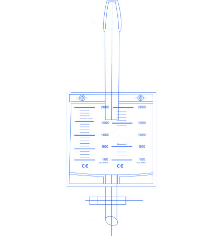 Sacche urina non sterili da 2 litri con valvola e rubinetto