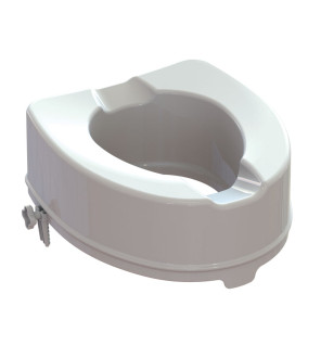 Rialzo per WC con coperchio e sistema di fissaggio laterale